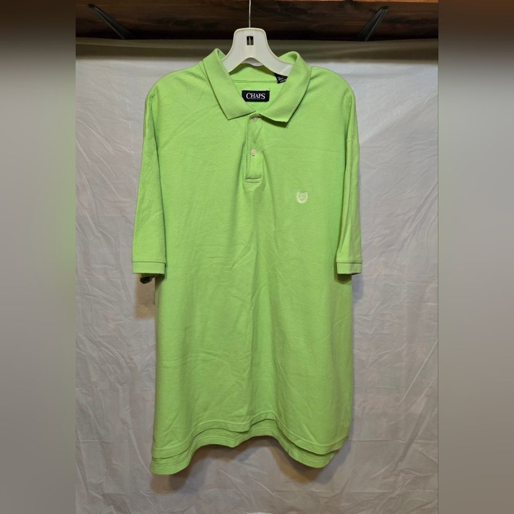 Chaps Men's Green Polo Shirt